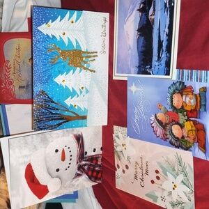 11 Assorted Christmas Cards with envelopes